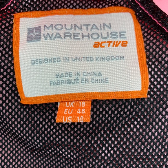 MOUNTAIN WEARHOUSE Women’s Neon Pink Active Jacket- 14 - Picture 6 of 6